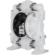 1-Inch Polypropylene Air-Operated Diaphragm Pump, 30 GPM Flow, 120 PSI Max Pressure for Chemical Transfer&Industrial Applications