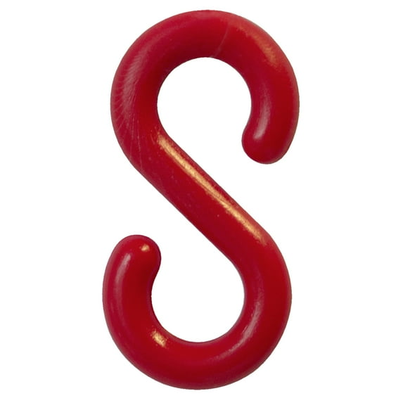 1 Inch Red S-Hooks (10 Pk)
