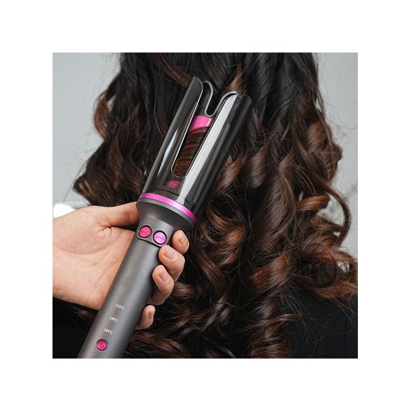 1 Inch Rotating Barrel Automatic Curling Iron with Anti - 3 Temperature Settings, Dual Motor Rotation and Automatic Shutdown Functionality. Perfect for Beginners and Professionals Alike
