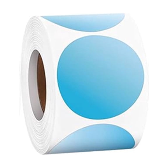 1 Inch Round Thermal Sticker Labels, Colored Self-Adhesive Direct Thermal Stickers, Multi-Purpose Roll for DIY Logo Design, QR Code, Name Tag,500 Labels