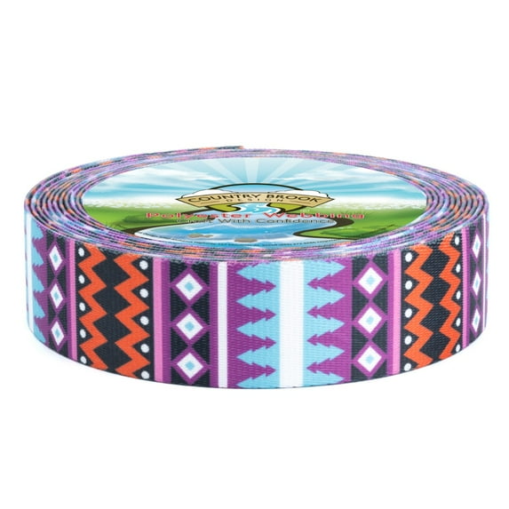 Country Brook Design® 1 Inch Santa Fe Polyester Webbing, 20 Yards