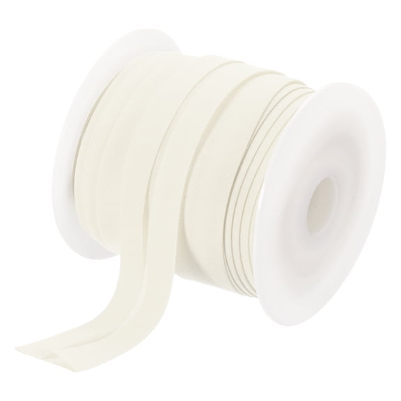 Uxcell 0.98" Single Fold Bias Tape Polyester Roll for Sewing  Beige 25 Yards