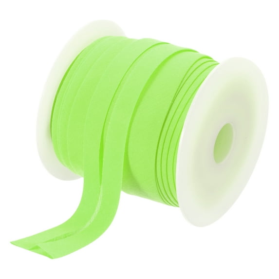 Uxcell 0.98" Single Fold Bias Tape Polyester Roll for Sewing Fruit Green 25 Yards