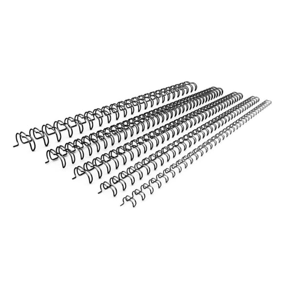50 Pack Double Loop Wire Binding Spines, 1 inch Binding Wires, 2:1 Pitch 21-Loop for Letter Size, Holds up to 250 Sheets to Bind Reports and Projects