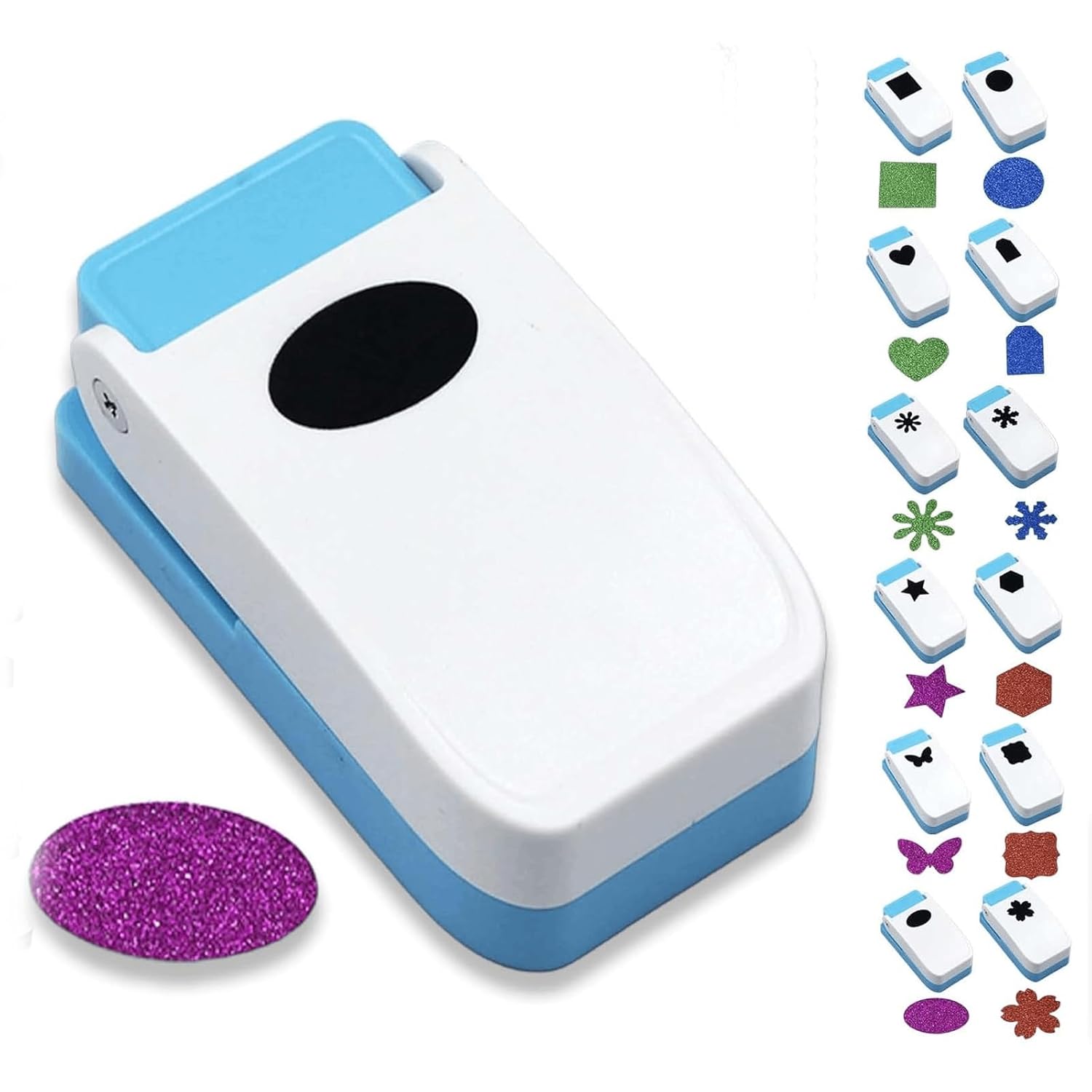 1 Inch Square Punch, 2025 New Craft Lever Punch, 12 Shapes for Paper ...