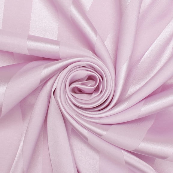 1 Inch Striped Stretch Satin Jacquard Polyester Spandex Soft Smooth Fabric By The Yard For Sewing, Crafts, Accessories, Apparel, & More - Lavender, 1 Yard