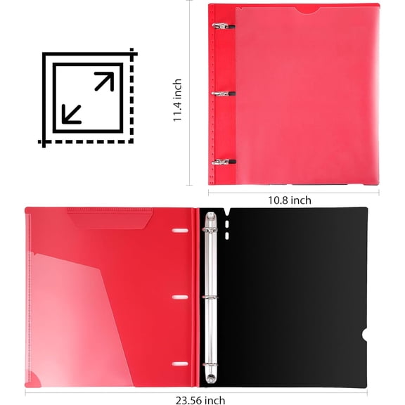 1 Inch Telescoping 3 Ring Binder 4 Pack
