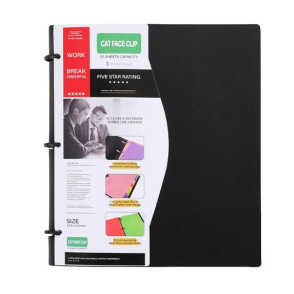1 Inch Telescoping 3 Ring Binder, Portable Flexible Binder with Telescoping Spine, Plastic Ring Binder for Home Offcie Supplies, Soft One Inch Binder, Thin Binder, Classroom Must Haves, Black