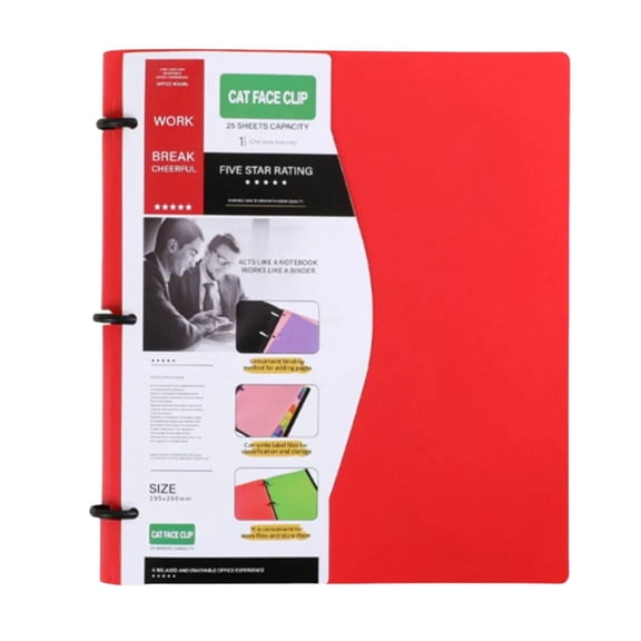 1 Inch Binders 3 Ring, Telescoping 3 Ring Binder, Flexible Binder, Plastic Ring Binder, One Inch Binder, Soft 3 Ring Binder, Office Supplies, Classroom Must Haves, 11.6 x 10 Inches, Red