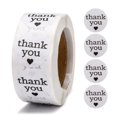 thumbnail image 1 of 1 Inch Thank You Stickers Adhesive Roll Sticker Labels for Envelopes Mailers and Bags White 25mm 500pcs/roll, 1 of 5