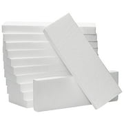 Juvale Foam Rectangle Blocks for Crafts - 12 in x 4 in x 1 in, White, 12 Pack - Cuttable & Paintable for Diorama Foam Boards & Sheets, Model Making & School Projects