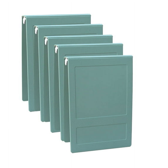 1 Inch Top Open 3 Ring Binder In Seafoam (5 Pack)