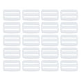 thumbnail image 1 of 1 Inch Tri-Glide Slide Buckles Webbing Strap Fastener, Bright White, 50 Pack, 1 of 5