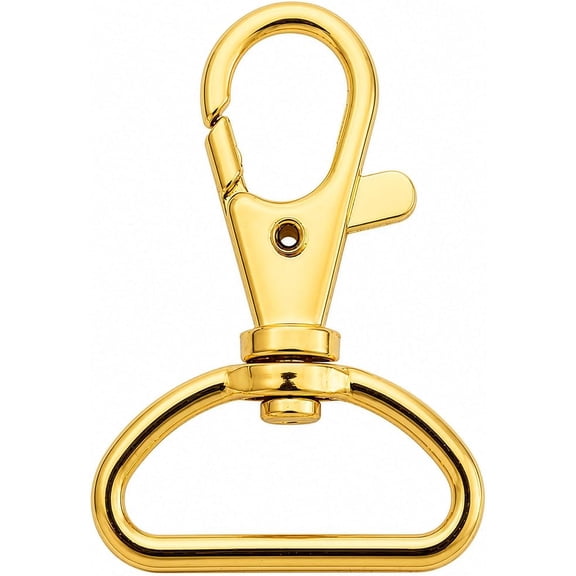 1 Inch Trigger Snap Hooks Classic Swivel Lobster Claw Clasps Purse Lanyard Clip 20 Pack CSPS (Gold)