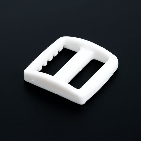 1 Inch White YKK® Wide Mouth Heavyduty Triglide Slides, 25 Pack