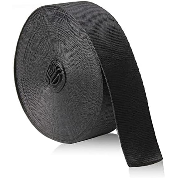 1 Inch Wide 10 Yards Nylon Heavy Duty Webbing Strap，Polypropylene Heavy Straps for Bags, Hammocks, Outdoor Climbing and DIY Making Luggage Strap, Pet Collar, Backpack Repairing（Black）