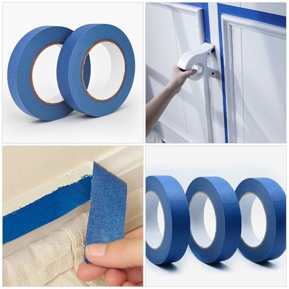1 Inch Wide Blue Painter Tape 66ft Long Easy Tear No Residue Masking Tape For Wall Painting Auto Trim And DIY Projects Writable Surface