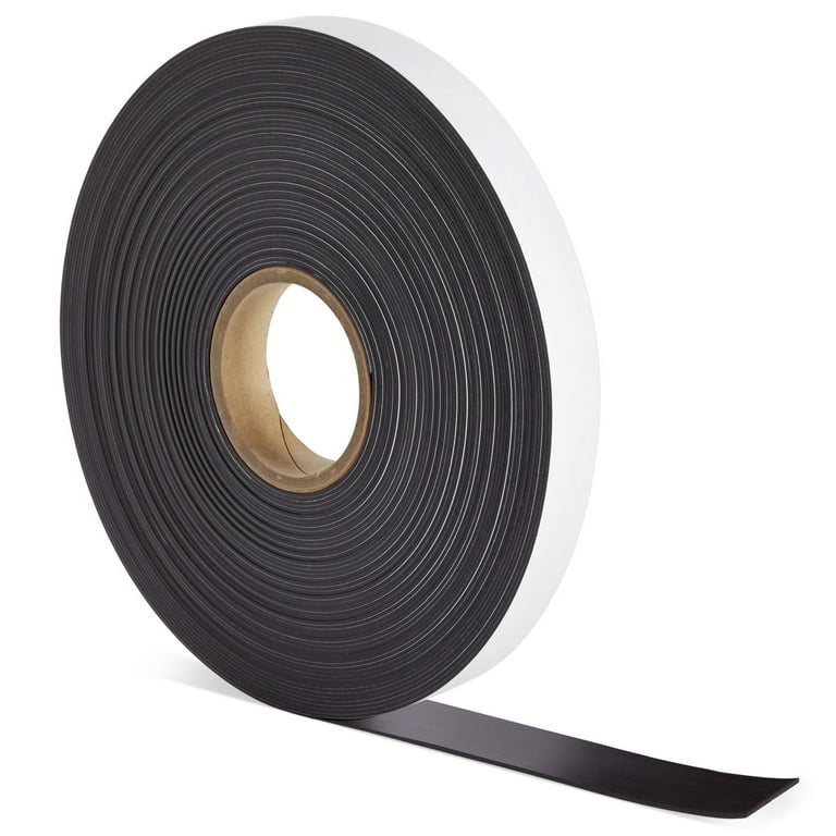 Flexible Magnet Strip with White Vinyl Coating, 1/32 Thick, 1 Height, 50  Feet, Scored Every 3, 1 Roll with 197-1 x 3 Pieces (1 pack)