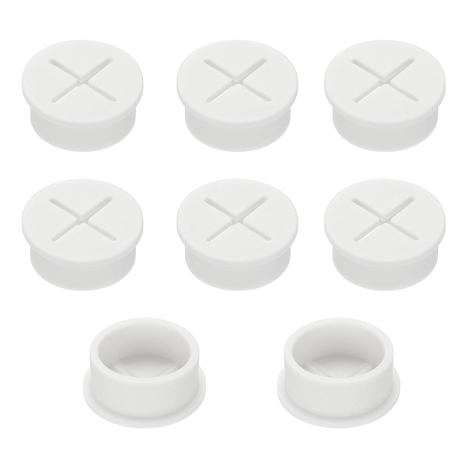 1 Inch Wire Rubber Grommets, 8Pcs Desk Grommet Cable Grommet Hole Cover