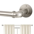 thumbnail image 1 of KoshiMe 1 Inch Nickel Wrap-Around Curtain Rod, 144"-168" Heavy Duty Industrial Curtain Rods for Windows, Mount Wall or Ceiling,Easy Install, 1 of 7