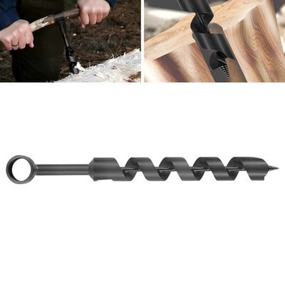 1 Inch Wood Auger Drill Bit Scotch Eye Design for Timber Framing and Camp Building, 12 Inch Length, Hand Tool, Heavy Duty Steel, 1-Pack