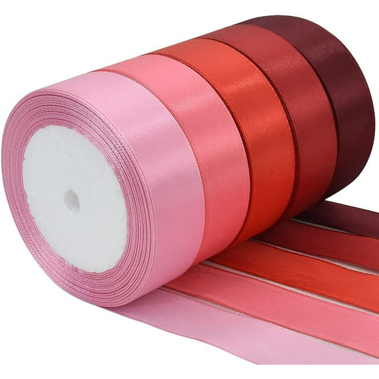  Pink Ribbon 1 Inch Ribbon For Gift Wrapping Fabric