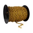 thumbnail image 1 of 1 Inch x 250 Feet Gold Plastic Safety Chain Reel, 1 of 9