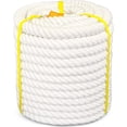 thumbnail image 1 of 1 Inch x 50 Feet Twisted Cotton Rope 4-Strands Natural Soft White Cotton Rope for Crafts, Swing, Sports, DIY, Home Decor, 1 of 7