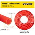 thumbnail image 1 of 1 Inch x 500 FT Red PEX-B Pipe, Flexible PEX Tubing for Plumbing, Radiant Heating, RV Water Line & Sewer Hose, Non-Oxygen Barrier PEX Pipe, 1 of 11