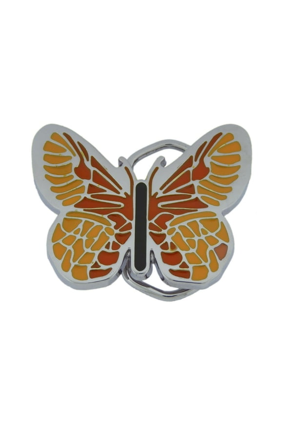 1 Inches (33 mm) Butterfly Belt Buckle Orange Color Girly Women