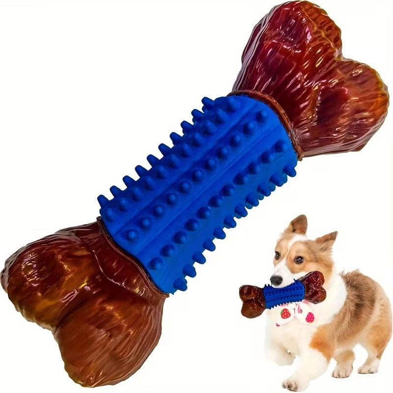 1 Indestructible Bacon Flavored Dog Chew Toy, Durable Nylon, Great for Aggressive Chewers, Suitable for Large, Medium and Small Dogs, Interactive Entertainment Pet Toy