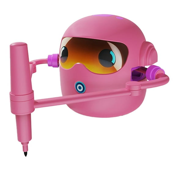 1 * Intelligent painting robot 100 * drawing card 2 * black pens 12 * watercolor pens-Pink