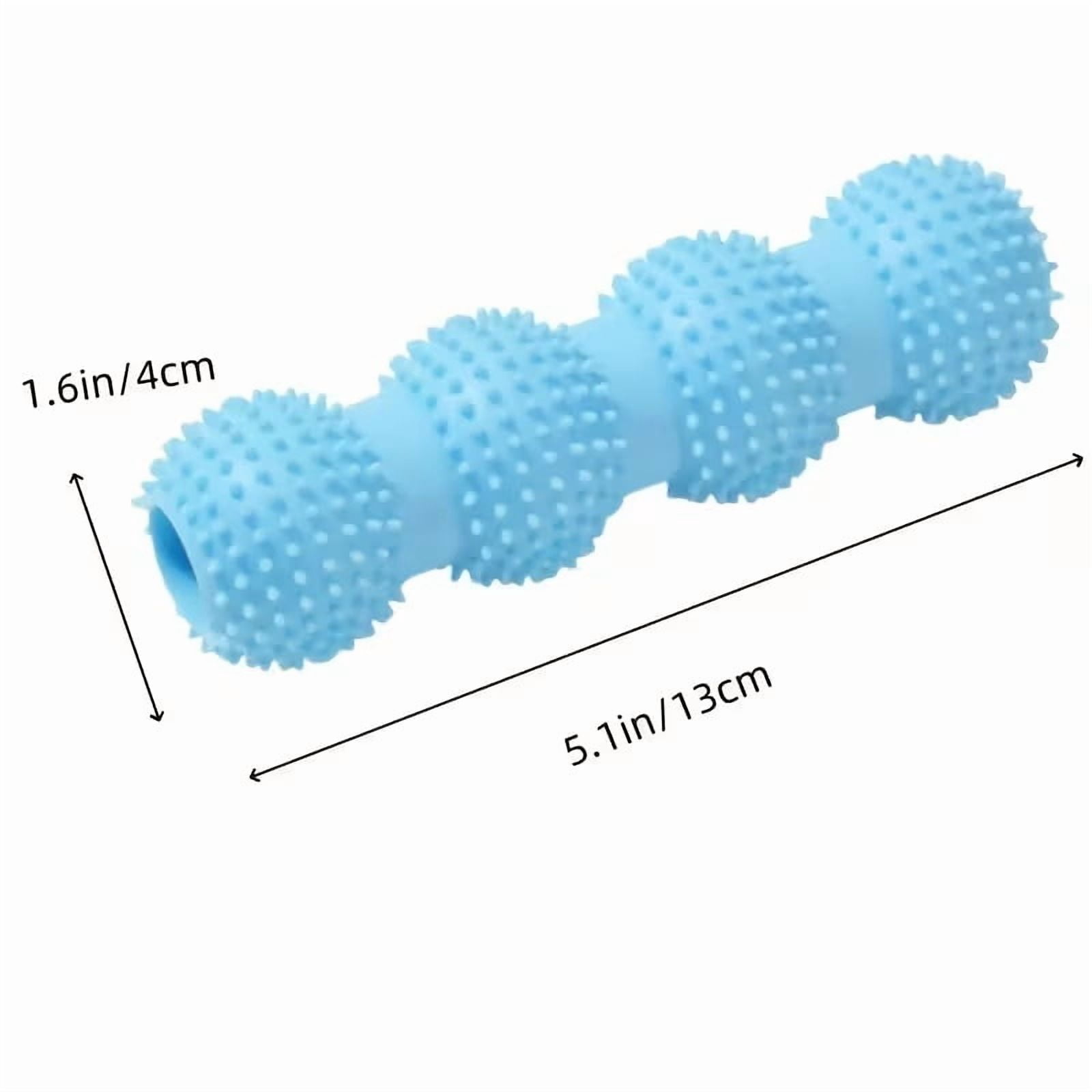 1 Interactive Treasure Dog Toy with Treats - Soft, wear-resistant chew toy for puppies, blue rubber teething toy for all breeds, promotes mental development and exercise