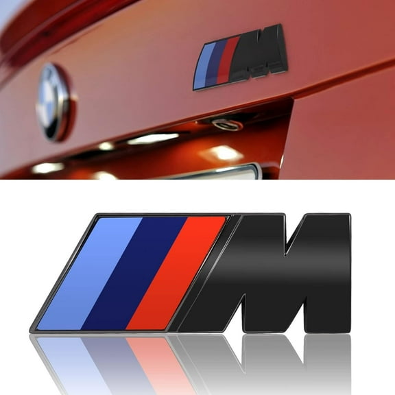 1 Item Badge Accessories Trunk Rear Emblems Replacement, M Sport Accessies Badge Nameplate Decal Logo Sticker 3.54in(9cm) for All Models M3 M4 M5 M6 M8 X3m X5m X6m