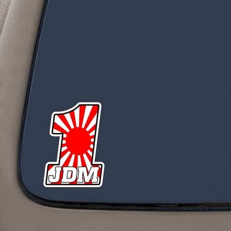 #1 JDM Decal Sticker | 4-Inches By 3-Inches | 6 Mil Vinyl Decal Sticker | Car Truck Van SUV Laptop Macbook Wall Decals