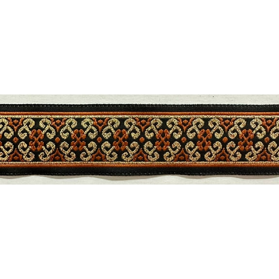 1" Jacquard Woven Metallic Ribbon Trim - 12 Continuous Yards!