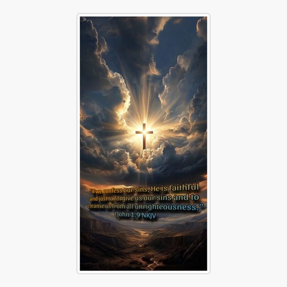 1 John 1:9 NKJV jctbv Sticker