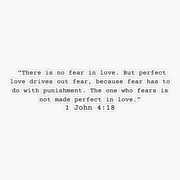 1 John 418 Sticker