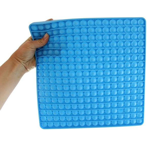 1 Jumbo 12"x12" Bubble Pop Game with 256 Bubbles to Pop - Silicone Push Poke Bubble Wrap Fidget Toy - Square - Bubble Popper Sensory Stress Toy Stress Ball RANDOM COLOR