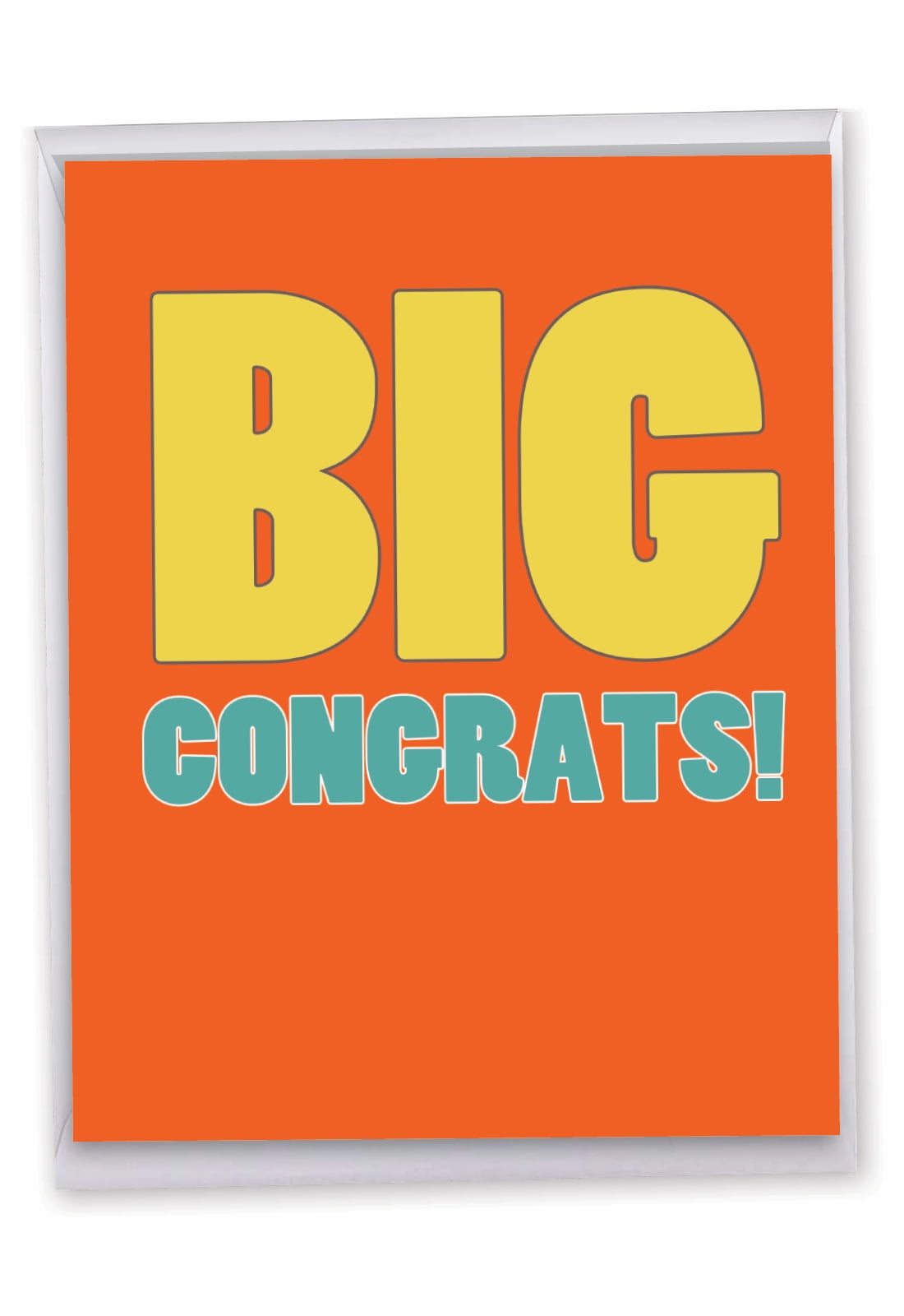 1 Jumbo Funny Congratulations Greeting Card (8.5 x 11 Inch) Big
