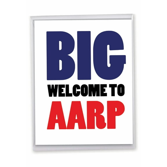 1 Jumbo Funny Happy Birthday Card with Envelope (8.5 x 11 Inch) - AARP 50 J4869BDG