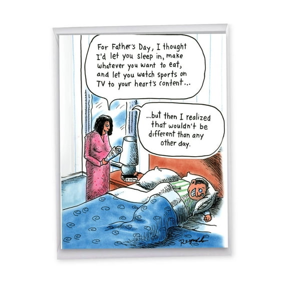 1 Jumbo Funny Happy Father's Day Greeting Card (8.5 x 11 Inch) - Any Other Day Dads Day J0334