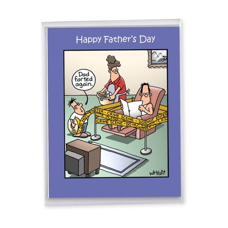 1 Jumbo Funny Happy Father's Day Greeting Card (8.5 x 11 Inch) - Dad Farted Again Fd Dads Day J0126