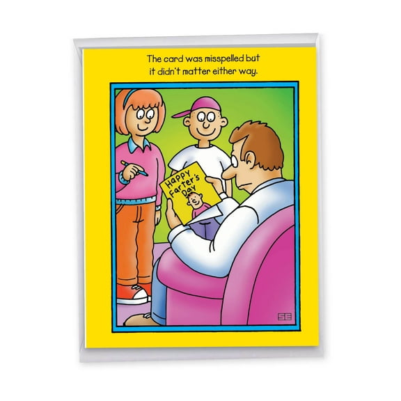 1 Jumbo Funny Happy Father's Day Greeting Card (8.5 x 11 Inch) - Farters Day Dads Day J0353