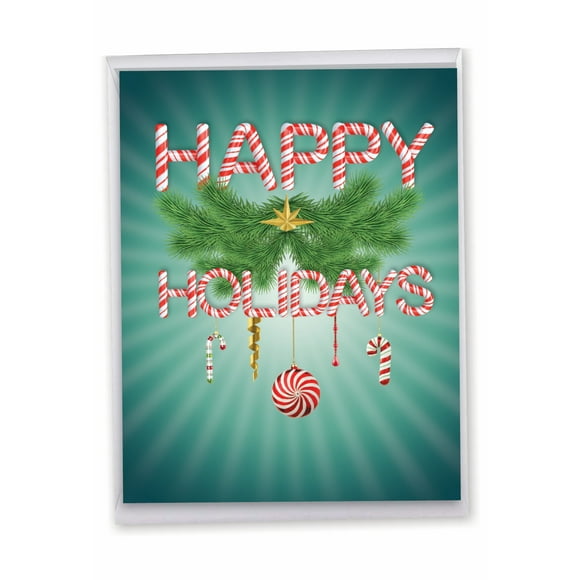 1 Jumbo Holiday Christmas Greeting Card (8.5 x 11 Inch) - Seasonal Sentiments Christmas Card J3267AXSG