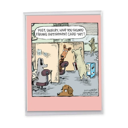 1 Jumbo Retirement Greeting Card (8.5 x 11 Inch) - Frank's Card J2616RTG-US