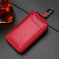 thumbnail image 1 of 1 Key Bag High Capacity Leather Key Pouch Large Capacity Zipper Car Key Case, 1 of 2