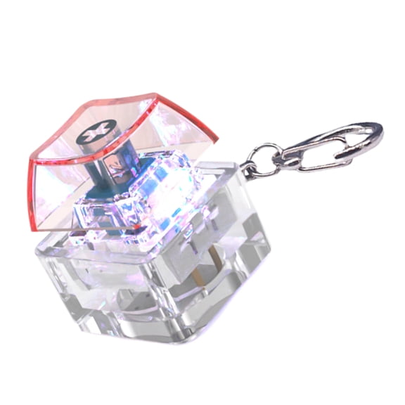 1-Key Mechanical Keycap Tester Keychain With LED Lighting For Stress Reduction And Relaxation For Home Or Office