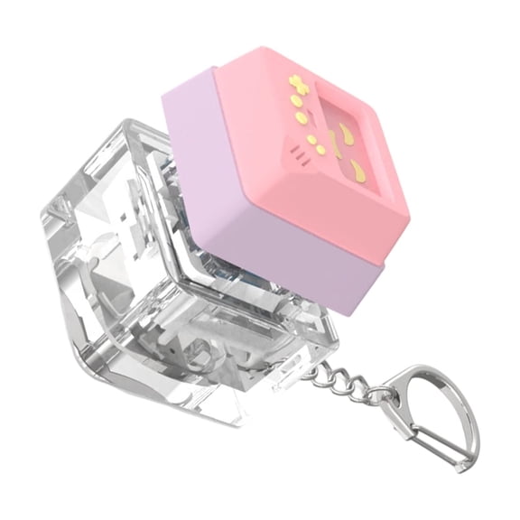 1-Key Mechanical Keycap Tester Keychain With LED Lighting For Stress Reduction And Relaxation For Home Or Office