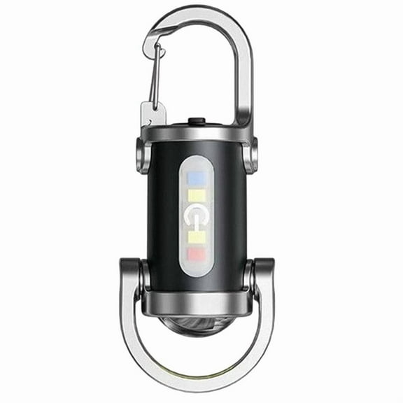 1 * Keychain Flashlight 1 * charging cable-Black